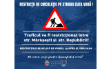 Restricții de circulație pe strada Cuza Vodă
